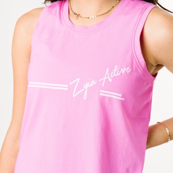 NWT! - ZYIA Active Pink South Beach Tank Top - Picture 9 of 9